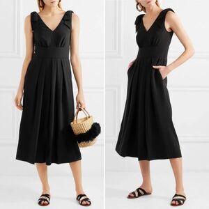 J. Crew Size 8 Jalopy Bow Embellished Crepe Jumpsuit in Black Style H6297